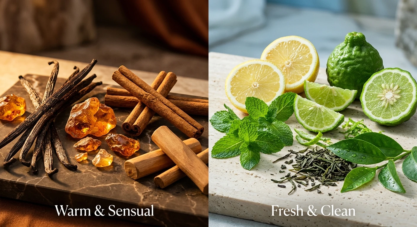 تفاوت نت های عطر سرد و گرم
